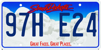 SD license plate 97HE24