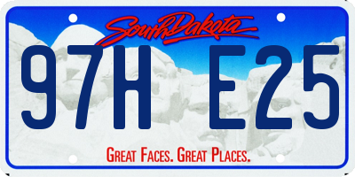 SD license plate 97HE25