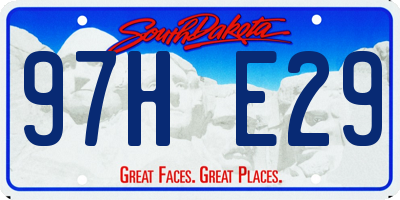 SD license plate 97HE29