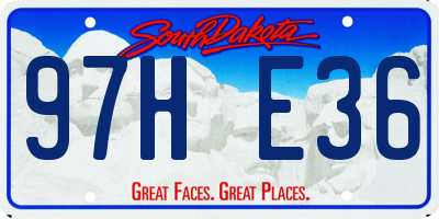 SD license plate 97HE36