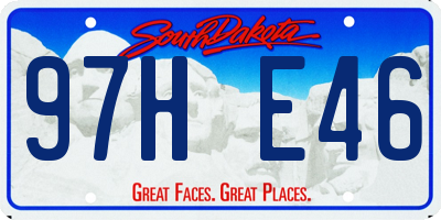 SD license plate 97HE46