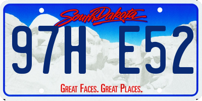 SD license plate 97HE52