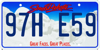 SD license plate 97HE59