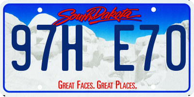 SD license plate 97HE70