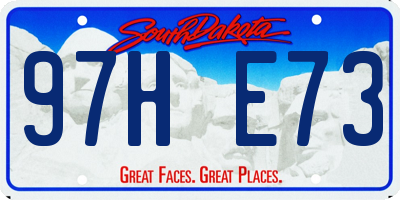SD license plate 97HE73
