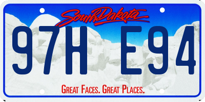 SD license plate 97HE94