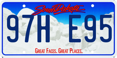 SD license plate 97HE95