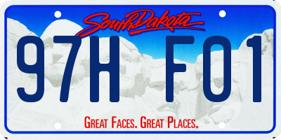 SD license plate 97HF01