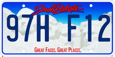 SD license plate 97HF12