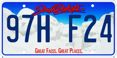 SD license plate 97HF24