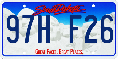 SD license plate 97HF26