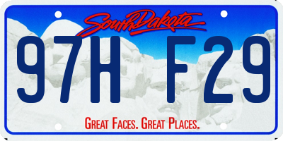 SD license plate 97HF29