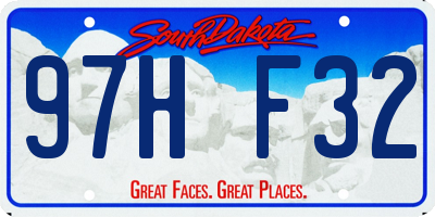 SD license plate 97HF32