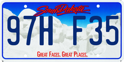 SD license plate 97HF35