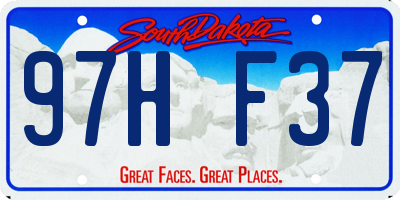 SD license plate 97HF37