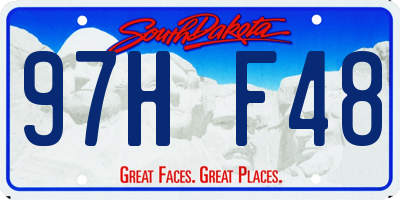 SD license plate 97HF48