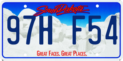 SD license plate 97HF54