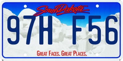 SD license plate 97HF56