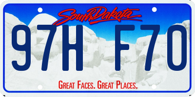 SD license plate 97HF70