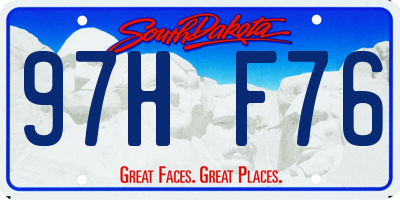 SD license plate 97HF76