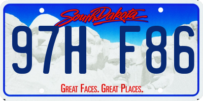 SD license plate 97HF86