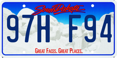 SD license plate 97HF94