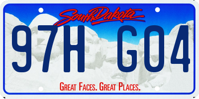 SD license plate 97HG04