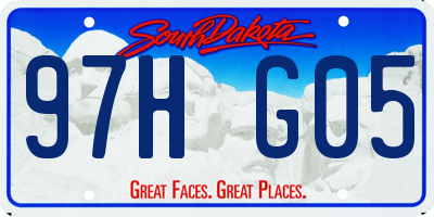 SD license plate 97HG05