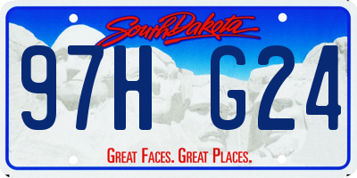 SD license plate 97HG24