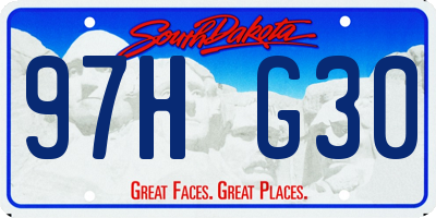 SD license plate 97HG30