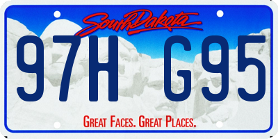 SD license plate 97HG95