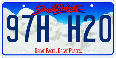 SD license plate 97HH20