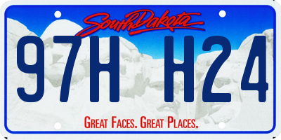SD license plate 97HH24