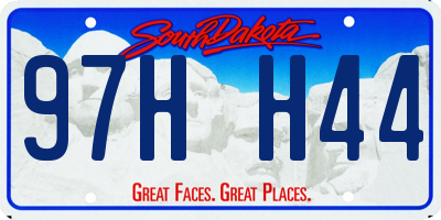 SD license plate 97HH44