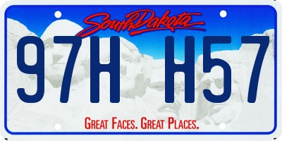 SD license plate 97HH57
