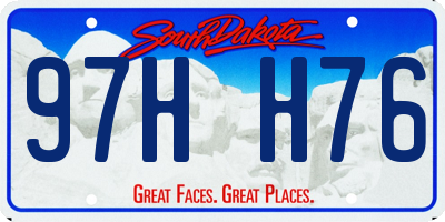 SD license plate 97HH76