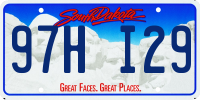 SD license plate 97HI29