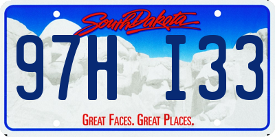 SD license plate 97HI33
