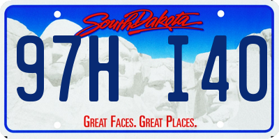 SD license plate 97HI40