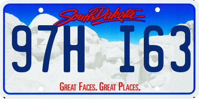 SD license plate 97HI63