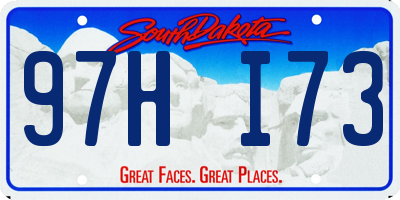SD license plate 97HI73