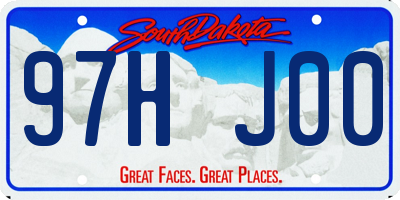 SD license plate 97HJ00