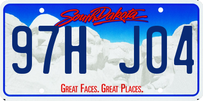 SD license plate 97HJ04