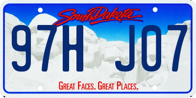 SD license plate 97HJ07