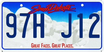 SD license plate 97HJ12