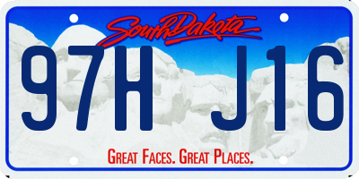 SD license plate 97HJ16