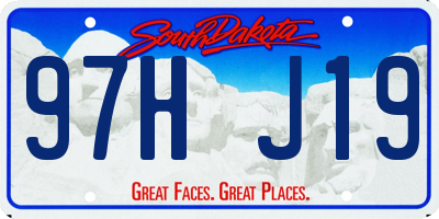SD license plate 97HJ19