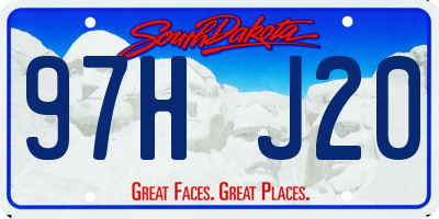 SD license plate 97HJ20
