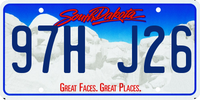 SD license plate 97HJ26