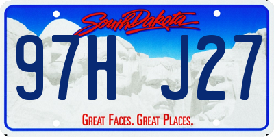 SD license plate 97HJ27